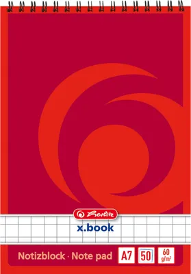 Produktbild von 10x Herlitz Spiral-Notizblock / Schreibblock / DIN A7 / kariert