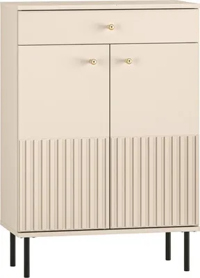 Image de Selsey CALETTO - Meuble à chaussures avec tiroir, Beige, 68 cm