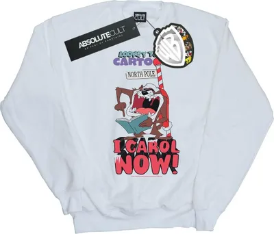 Produktbild von Looney Tunes - "I Carol Now" Sweatshirt für Herren BI49121 (L) (Weiß)