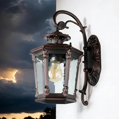Produktbild von Rustikale Außenwandleuchte E27 in Bronze Wandlampe Außenleuchte Garten Haus Hof