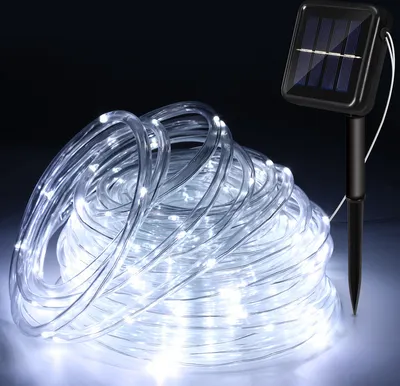 Produktbild von Jopassy Solar Lichterketten 32m 300 LED Lichtschlauch 8 Modi Warmweiss Lichter fuer Party Garden Home Festival Decoratio,Kaltweiß