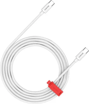 Obrázok produktu pre Canyon CC100AB, 2 m kábel, USB-C / USB-C, PD 100 W, 480 Mbps, biely