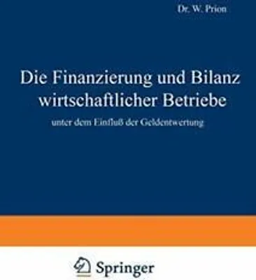 Obrázek produktu pro Die Finanzierung und Bilanz wirtschaftlicher Betriebe