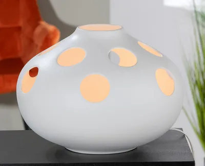 Obrázok produktu pre GILDE Stolná lampa, žiarovka, "Nazare", keramika, biela, , v. 23 cm, d. 33,5 cm 28891