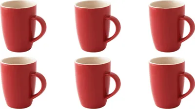 Produktbild von Palmer Colors Becher, 18 cl, rot Porzellan, Tasse, spülmaschinenfest, 6 Stück