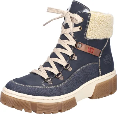 Produktbild von Rieker Schnür-,Zug-u.Schnallenstiefel in blau, Gr. 38