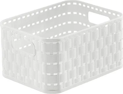 Image de Rotho Country Panier en plastique / boîte de rangement, 2 L, A6 Blanc, EF250274