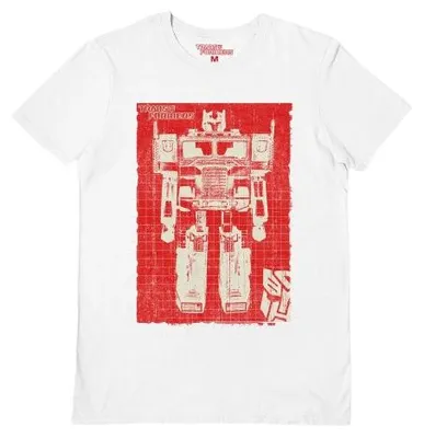 Produktbild von Transformers - "Red Optimus" T-Shirt für Herren/Damen Uni PM7047 (L) (Weiß)
