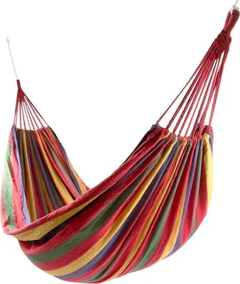 Image de Grande hamac pour deux personnes 210 x 150 cm - Capacité maximale de 200 kg - Rouge
