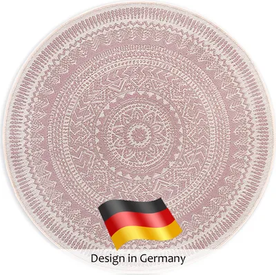 Produktbild von In- & Outdoor Teppich Rund FINN Rosé, Ø120 cm