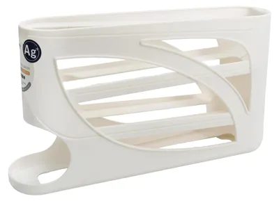 Eierhalter 4-stufig, für 30 Eier, automatisch rollend, stapelbar, cremeweiß