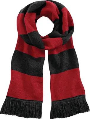 Produktbild von Beechfield Varsity Uni Winterschal RW2031 (Einheitsgröße) (Schwarz/Rot)