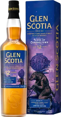 Produktbild von Glen Scotia 12 Jahre - Icons of Campbeltown - Release No 3 - The Wulver - Unpeated Tawny Port Cask Finish - Single Malt Scotch Whisky