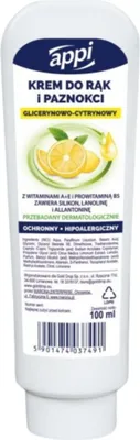 Zdjęcie produktu dla Appi Krem Do Rąk I Paznokci 100ml Glicerynowo Cytrynowy Nawilża Skórę