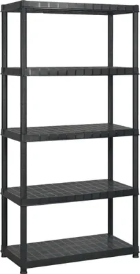 Obrázek produktu pro vidaXL úložný regál s 5 policemi černý 255x40x185 cm plastový