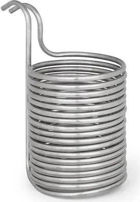 Produktbild von Klarstein Chiller Eintauchkühler - Wasserkühlspirale, Würzekühler, schnelle Abkühlung der Biermaische, 100 °C auf Raumtemperatur in 30 Minuten, Edelstahl, 21.5 cm Ø, 18 Kühlschleifen, silber