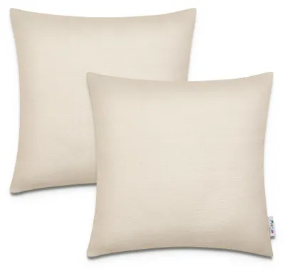 Produktbild von 2er Set Kissenbezug 45x45 Dekokissen Kissenhülle Streifen Indoor Outdoor Deko