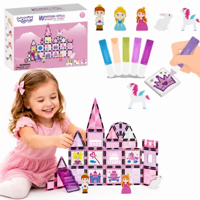 Obrázek produktu pro WOOPIE Magnetické Kostky Sada Zámek Princezny 50 ks.
