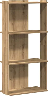 Obrázek produktu pro vidaXL Knihovna 3 police Artisan dub 60x30x120 cm Materiál na bázi dřeva