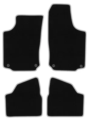 Obrázek produktu pro Velurové autokoberce pro: Opel Corsa C 2000-2006 hatchback černo-stříbrné