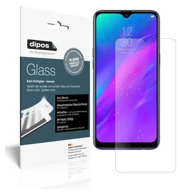 Produktbild von 2x Schutzfolie für Oppo Realme 3 matt - Anti-Shock 9H Folie dipos Glass