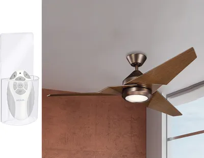 Produktbild von Moderner Deckenventilator leise Ø 152cm mit Licht Fernbedienung Bronze Holzoptik