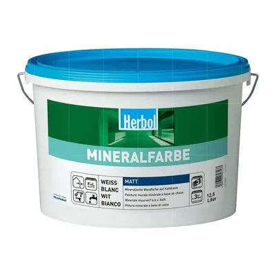 Produktbild von Herbol Mineralfarbe Matt - 12.5 Ltr Weiss