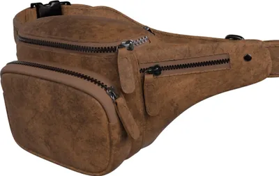 Produktbild von Herren Vintage Gürteltsche aus Leder Bauch Hüft Crossbody Tasche 30654 Camel