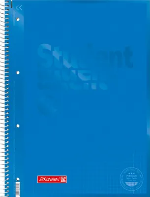 Immagine prodotto di BRUNNEN 1067928133 Collegeblock Student Premium Colour Code A4 quadrato, con linea di margine interna ed esterna, Lin. 28 Copertina: azzurro