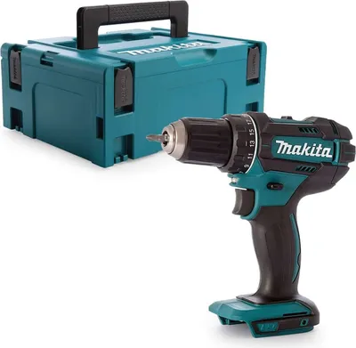 Produktbild von Makita DDF482ZJ, Handbohrmaschine, Ohne Schlüssel, Schwarz, Blau, 1,3 cm, 3,8 cm, 1,3 cm