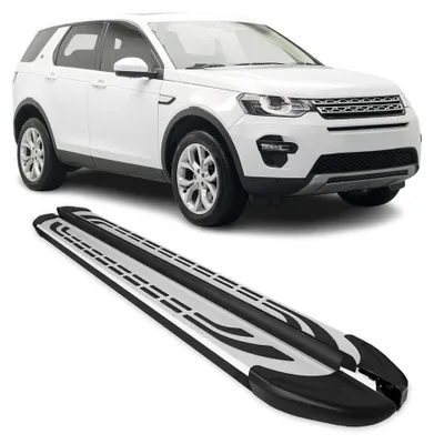 Image de Marchepieds Latéraux pour Land Rover Discovery Sport 2014-2025 Gris Noir Alu