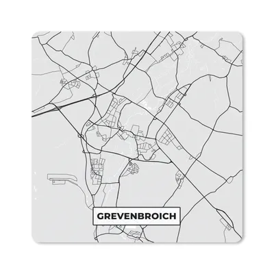 Produktbild von MuchoWow® Mauspad Mousepad Karte - Grevenbroich - Stadtplan - Deutschland - Karte 20x20 cm - Mousepads - Maus Mat - Pad - Mausunterlage - Desk Mat - Bureauartikeln