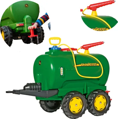 Immagine prodotto di RollyToys Anhänger für Tretfahrzeuge John Deere Tankwagen, mit Pumpe + Spritze