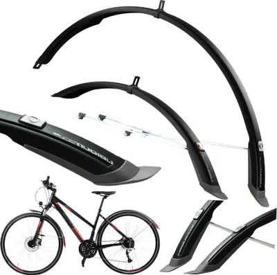 Produktbild von SIMPLA 28' UBIQUIT Fahrradschutzbleche für Citybikes, komplett schwarz, 50 mm