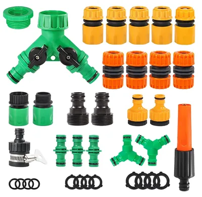 Immagine prodotto di Kit di irrigazione da 36 pezzi, con raccordi e distributori da 1/2 pollice, per giardino e balcone