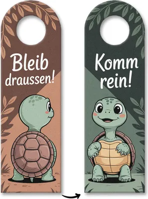 Produktbild von Bleib draußen Komm rein Schildkröte Türhänger