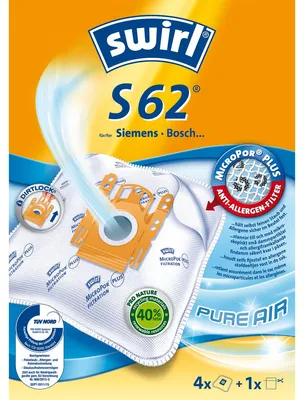 Zdjęcie produktu dla Swirl S 62, Worek na kurz, Biały, 240 mm, 166 mm, 74 mm, 220 g