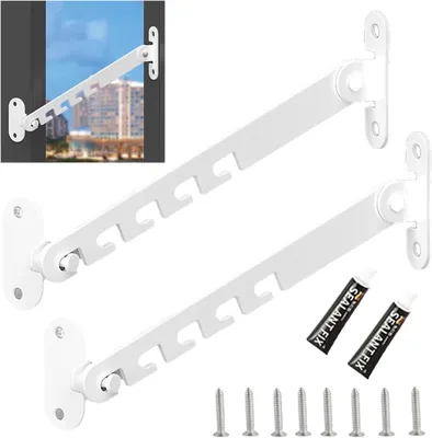 Produktbild von Fensterkipper für Klebemontage, 16.5 cm, 2 Stück, weiß, für Kippfenster