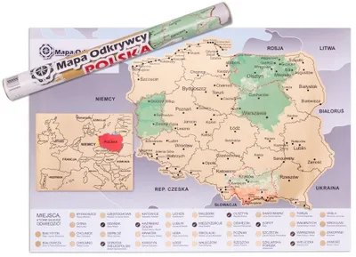 Produktbild von Karte der Entdeckung - POLEN - Verbesserte Rubbelkarte