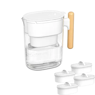 Produktbild von Waterdrop Chubby 3.5L Wasserfilter-Kanne mit 4×90 Tage Filterkartusche, NSF e, BPA-frei, Weiß (Ersatzfilter: WD-PF-01A Plus)