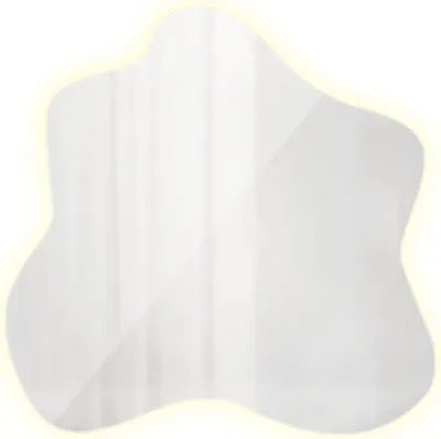 Obrázek produktu pro Asymetrické nástěnné zrcadlo s LED 58 x 57,5 cm - Jasné osvětlení do koupelny a ložnice - Neutrální bílá 4000K