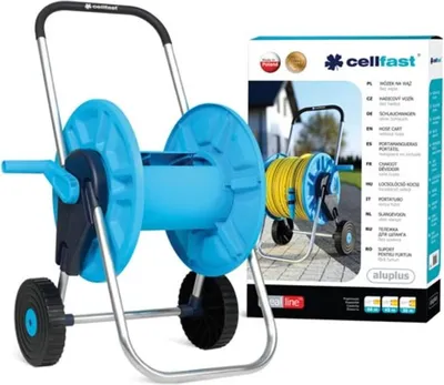 Produktbild von CELLFAST 55-260, Wagenrolle, Manuell, Funktional, Blau, Aluminium, Freistehend
