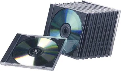 Zdjęcie produktu dla Przezroczyste etui na płyty CD, czarne/przezroczyste - Pudełko na płyty CD - Organizer na płyty CD - Pojemność: 10 sztuk - Idealne do przechowywania - Etui na płyty CD