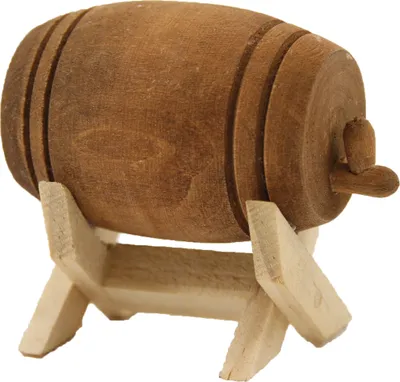 Produktbild von Krippenzubehör Weinfass aus Holz, 4,3 cm hoch, mittel, Deko