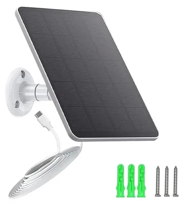 Image de Panneau solaire 5W pour sonnettes et caméras de sécurité avec sortie USB
