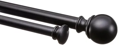 Produktbild von A. Basics Ausziehbare Doppel-Gardinenstange mit Kugelendstücken, 19 mm Durchmess