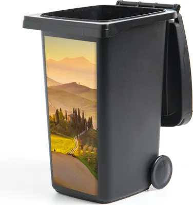Produktbild von MuchoWow® Mülltonnenaufkleber Toskana - Hügel - Landschaft 38x80 cm - Behälteraufkleber - Mülleimer-Aufkleber - Container-Aufkleber