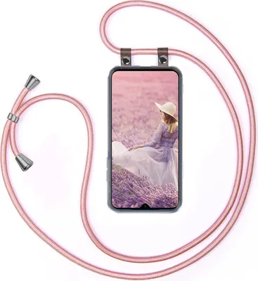 Produktbild von UMHÄNGEHÜLLE + KORDEL für Xiaomi Mi Note 10 / 10 Pro, Farbe:Rose Gold