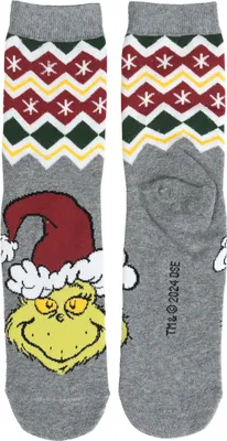 Produktbild von The Grinch Socken für Damen - XMAS Frauen Sneaker Strümpfe Grau, Größe:35-38