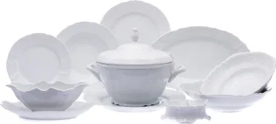 Obrázok produktu pre Thun 1794 Jedálenský set Bernadotte, český porcelán, biely, Thun, 25 d.